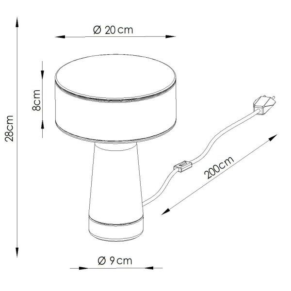 Tischlampe flexibel Gelb G9 H:28 cm Ø20 cm dekorativ