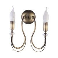 Wandlampe 2xE14 Messing antik AREGUND Flur Leuchte