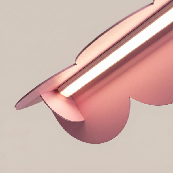 LED Pendelleuchte Pink Alu 3000K warmweiß L:98,5 cm