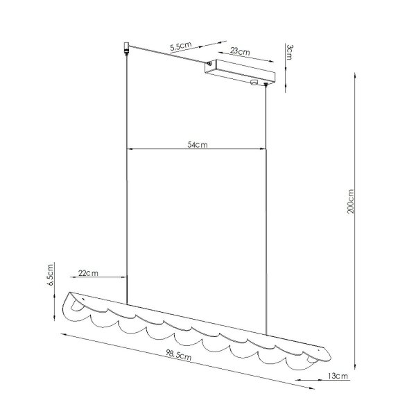 LED Pendelleuchte Rot Alu 4000K neutralweiß L:98,5 cm
