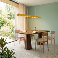 LED Pendelleuchte Gelb Alu 3000K warmweiß L:98,5 cm