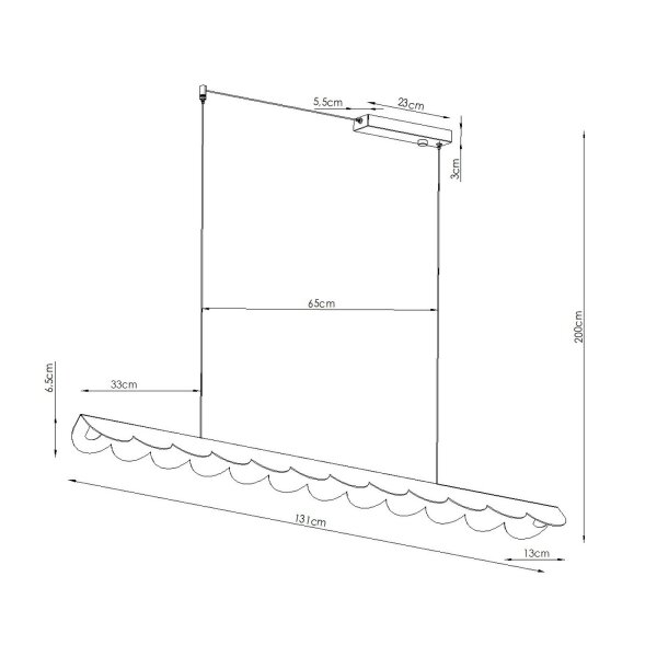 LED Pendelleuchte Alu Braun 3000K 16W L:131 cm lang