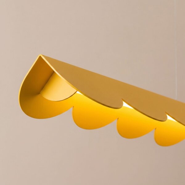LED Pendelleuchte Gelb Alu 3000K warmweiß 16W L:131 cm