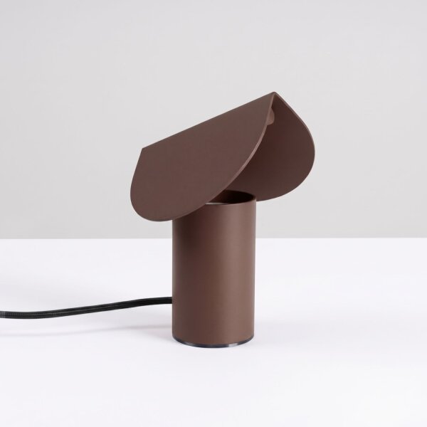 LED Tischleuchte schwenkbar Braun 3000K H:15 cm klein