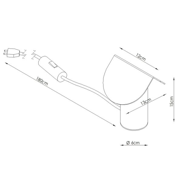 LED Tischleuchte flexibel Alu Pfirsich 3000K H:15 cm