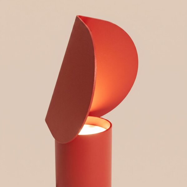 LED Tischleuchte schwenkbar Rot 3000K H:15 cm klein