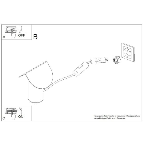 LED Tischleuchte schwenkbar Ultramarin 3000K H:15 cm