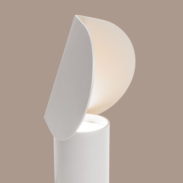 LED Tischleuchte schwenkbar Aluminium Weiß 3000K 15 cm