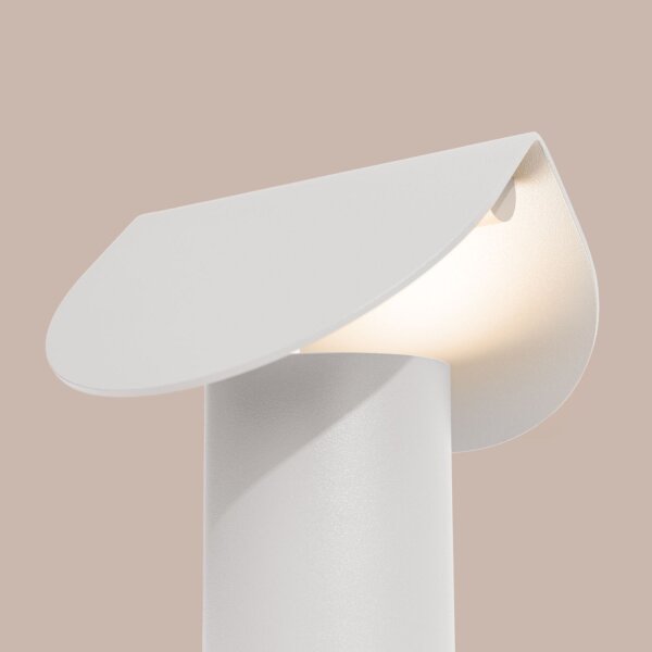 LED Tischleuchte schwenkbar Aluminium Weiß 3000K 15 cm