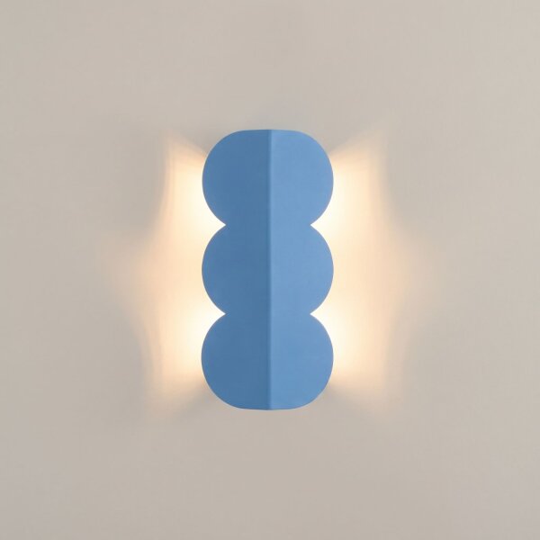 Wandleuchte Aluminium Azurblau G9 2-flammig H:33,6 cm