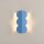 Wandleuchte Aluminium Azurblau G9 2-flammig H:33,6 cm