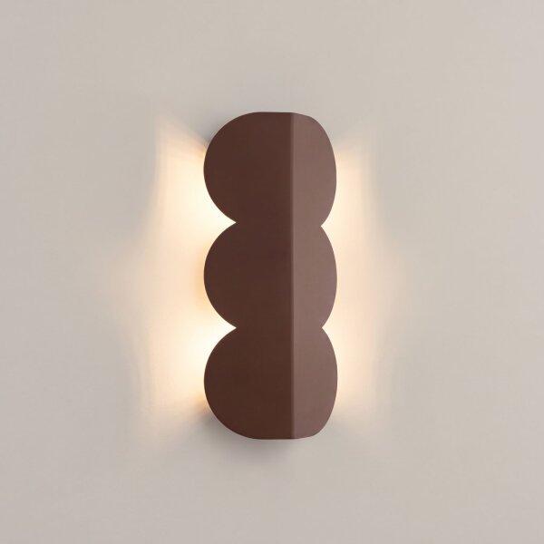 Wandleuchte Braun Alu G9 2-flammig H:33,6 cm dekorativ