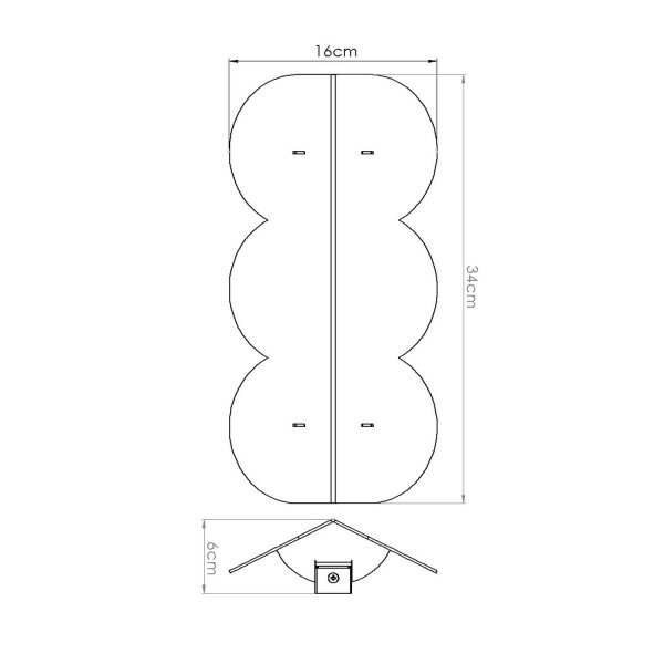 Wandleuchte Braun Alu G9 2-flammig H:33,6 cm dekorativ