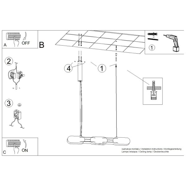 LED Hängelampe dimmbar Push-DIM Braun 3000K L:91 cm