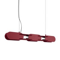 LED Hängelampe dimmbar Burgund Stahl 4000K L:91 cm