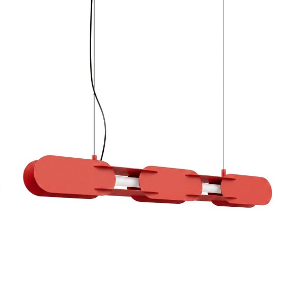 LED Hängelampe dimmbar Push-DIM Rot Stahl 4000K L:91 cm