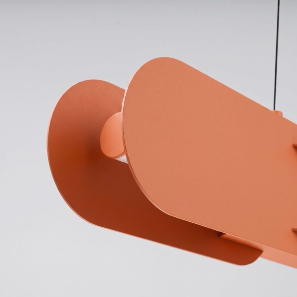 LED Pendelleuchte dimmbar Ockerrot 3000K L:91 cm lang