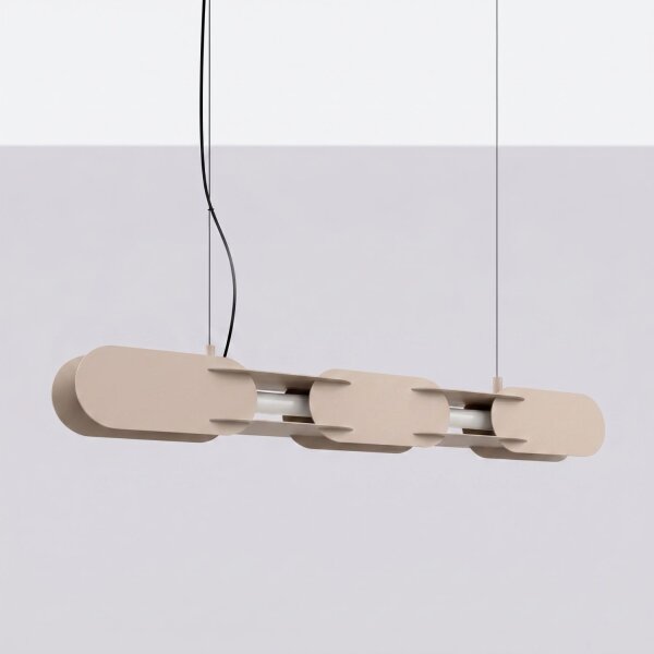LED Pendelleuchte dimmbar Push-DIM Taupe 3000K L:91 cm