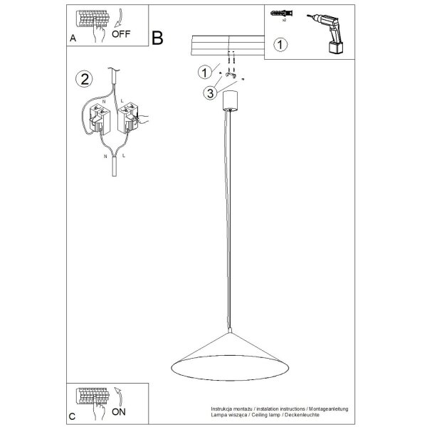 LED Hängelampe TRIAC dimmbar Weiß 4000K Modern Ø50 cm