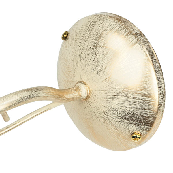 Wandleuchte Jugendstil in Weiß Gold Wohnzimmer Flur