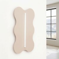 Wandleuchte Stahl Beige Modern S14d H:66 cm dekorativ