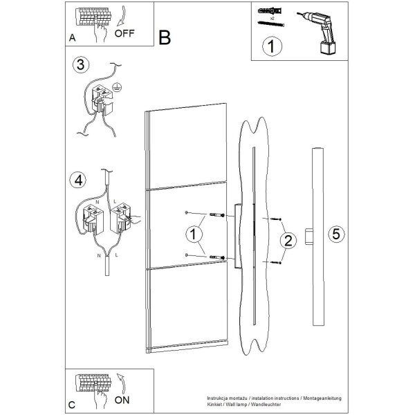 Wandleuchte Stahl Braun Modern S14d H:66 cm dekorativ
