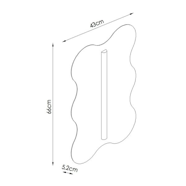 Wandleuchte Gelb Stahl S14d H:66 cm wohnlich dekorativ