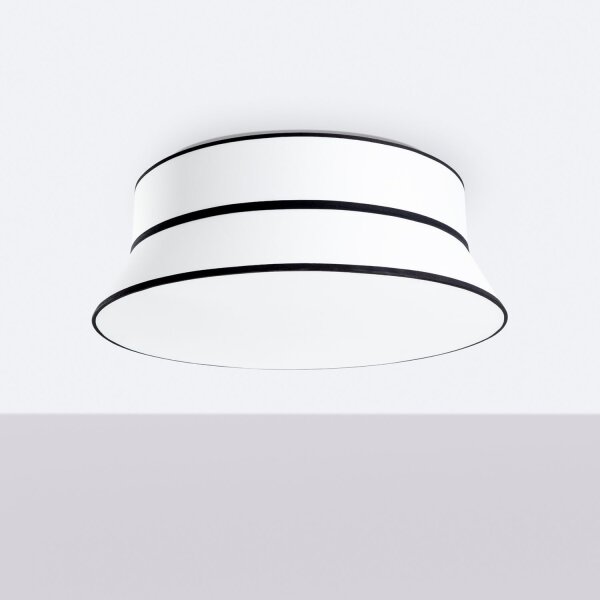 Deckenlampe Pergament Weiß E27 3-flammig B:60 cm Modern
