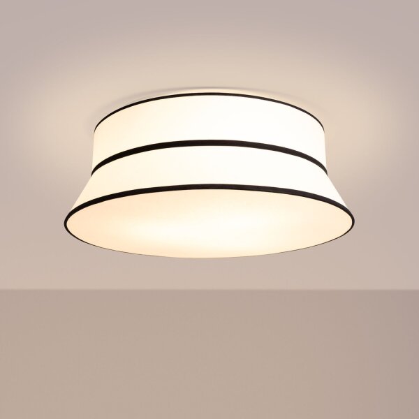 Deckenlampe Pergament Weiß E27 3-flammig B:60 cm Modern