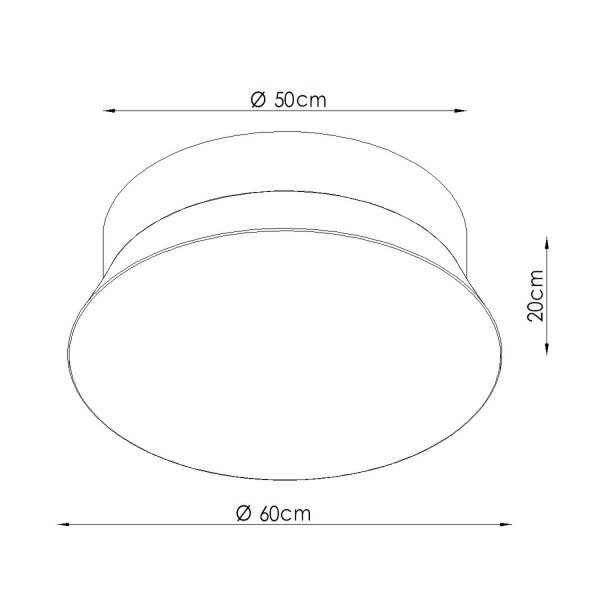 Deckenlampe Pergament Weiß E27 3-flammig B:60 cm Modern