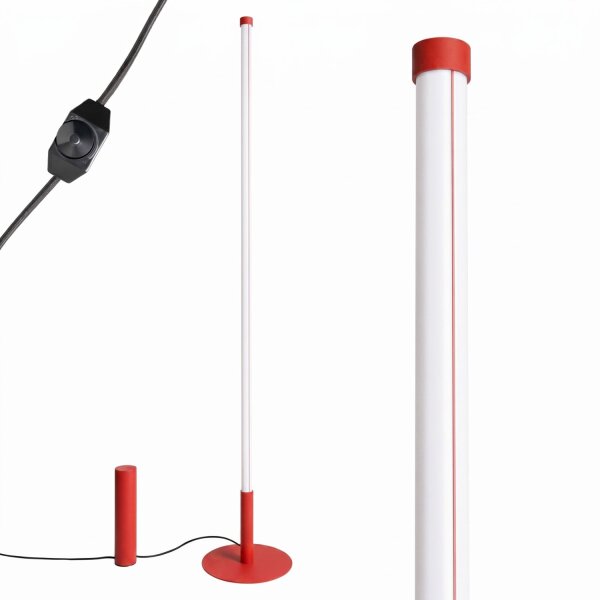 LED Stehlampe dimmbar Push-DIM Rot 4000K 150 cm Modern