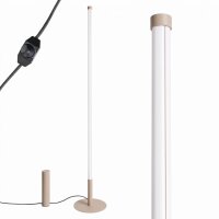 LED Stehlampe dimmbar Taupe 3000K Ø3,5 cm rund...