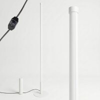 LED Stehlampe dimmbar Weiß Stahl 3000K H:150 cm...