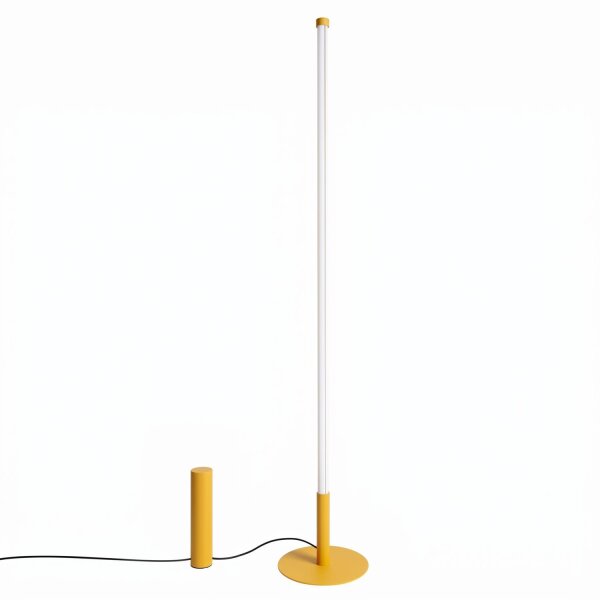 LED Stehleuchte dimmbar Gelb Stahl 3000K 150 cm Ø3,5 cm