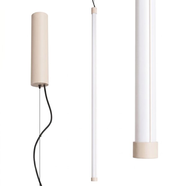 LED Hängelampe dimmbar Push-DIM Stahl Beige 3000K Ø3 cm