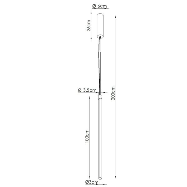 LED Hängelampe dimmbar Push-DIM Stahl Beige 3000K Ø3 cm
