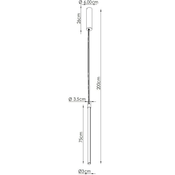LED Hängelampe dimmbar Push-DIM Ockerrot 4000K Ø3 cm