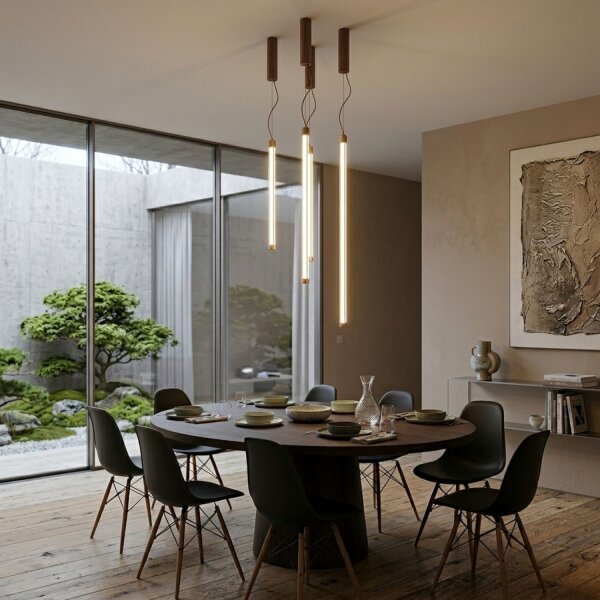 LED Pendelleuchte dimmbar Push-DIM Braun 4000K B:3 cm