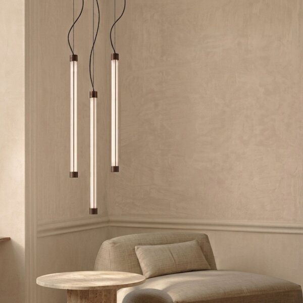 LED Pendelleuchte dimmbar Push-DIM Braun 4000K B:3 cm