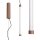 LED Pendelleuchte dimmbar Push-DIM Braun 4000K B:3 cm