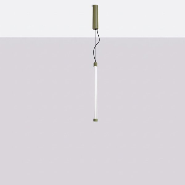 LED Pendelleuchte dimmbar Olivgrün Stahl 4000K B:3 cm
