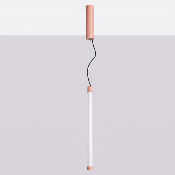 LED Pendelleuchte dimmbar Stahl Pfirsich 3000K B:3 cm