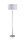 Stehlampe Stoff Hellgrau Chrom 166cm Leuchte UMNU
