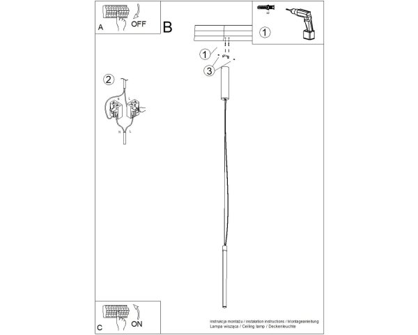 LED Hängelampe dimmbar Push-DIM Stahl Weiß 3000K B:3 cm