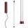 LED Hängelampe dimmbar Burgund 3000K L:3 cm Modern