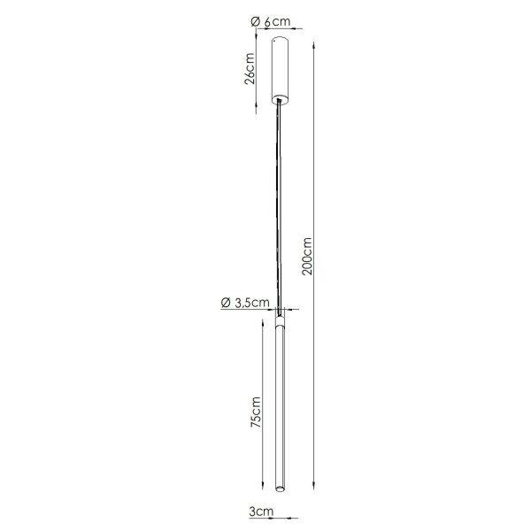 LED Pendelleuchte dimmbar Push-DIM Taupe 3000K L:3 cm
