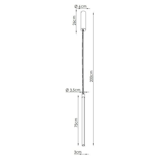 LED Hängelampe dimmbar Ultramarin Stahl 3000K L:3 cm