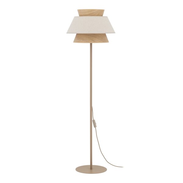 Stehleuchte Beige Natur Grau Modern E27 151 cm blendarm