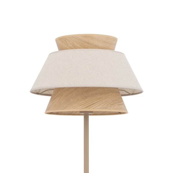 Stehleuchte Beige Natur Grau Modern E27 151 cm blendarm
