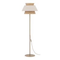 Stehleuchte Beige Natur Grau Modern E27 151 cm blendarm